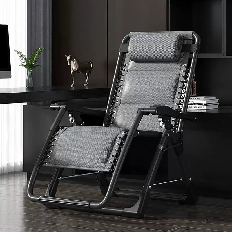 Lare Zero Gravity Chair Adjustable Reclining Patio Chairs with Removable Cushion,Headrest & Tray, Gray