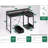 Gaming Desk with LED Lights & Power Outlet, 48 Inch Computer Desk with Drawer, Reversible Desk with Adjustable Monitor Shelf & Headphone Hook for Home Office, Black-1994893729