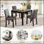 Ensemble de table de salle à manger 5 pièces avec 4 chaises, charme rustique et élégance moderne pour la cuisine et la salle à manger, finition deux tons