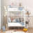 Full Over Full Metal Bunk Bed, White