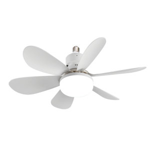 20.5'' Blades LED Ceiling Fan with Light Kit Socket Fan Light with Remote/ multicolor 
