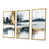 Toile avec cadre flottant or