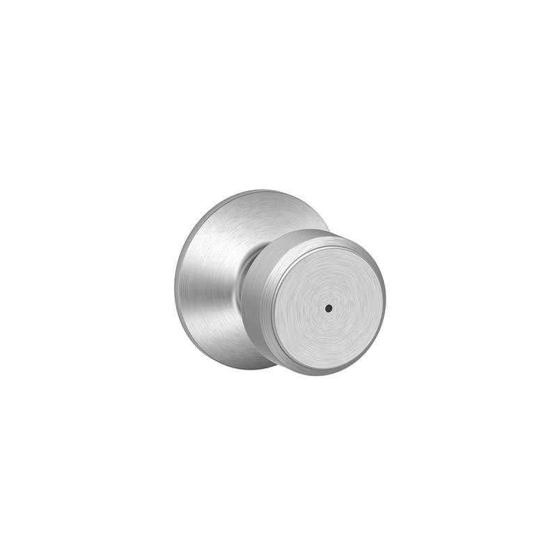 Bowery Privacy Knob (Bed & Bath), Satin Chrome