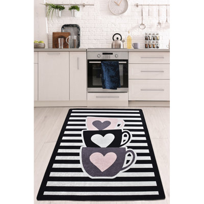 Premium Non-Slip Area Rug, 6.6 x 9.5 Feet, 100% Polyester, 0.4 in Pile Height | Machine Washable, Antibacterial, Felt Dot Underside | Soft, Durable, Ideal for Living Room & Bedroom Décor, Easy to Clean