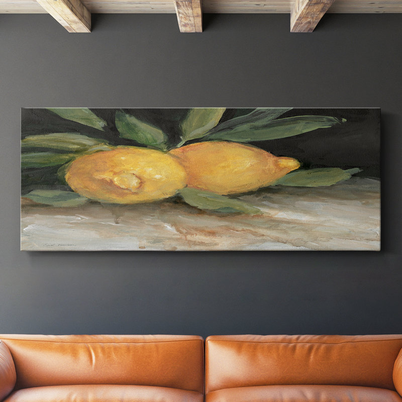 Citrons zestés I - Toile tendue avec châssis - Prêt à accrocher