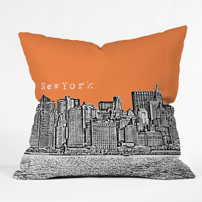 Bird Ave New York Throw Pillow