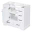 Meuble-lavabo 36 po sans lavabo, base d'armoire seulement, six tiroirs, diviseur de tiroir multifonctionnel, une armoire, tablette réglable-1827497978