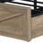 Natural Queen Wood Bed With Led Lights And 2 Drawers