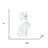 9" White Ceramic Woman Bust Statue
