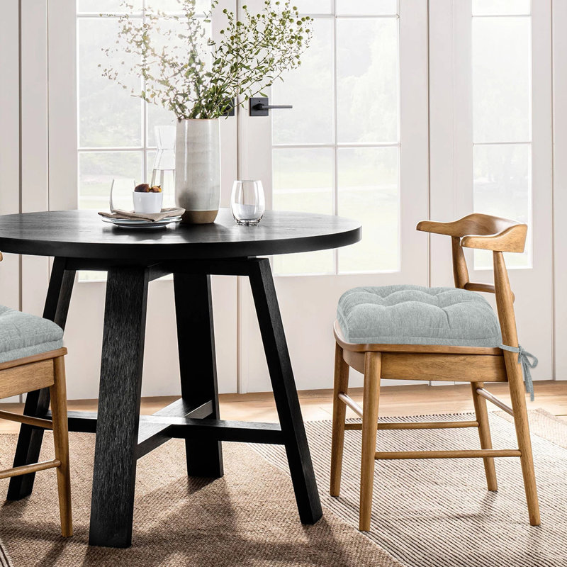 Coussins de chaise pour chaises de salle à manger (ensemble de 4), Gris clair