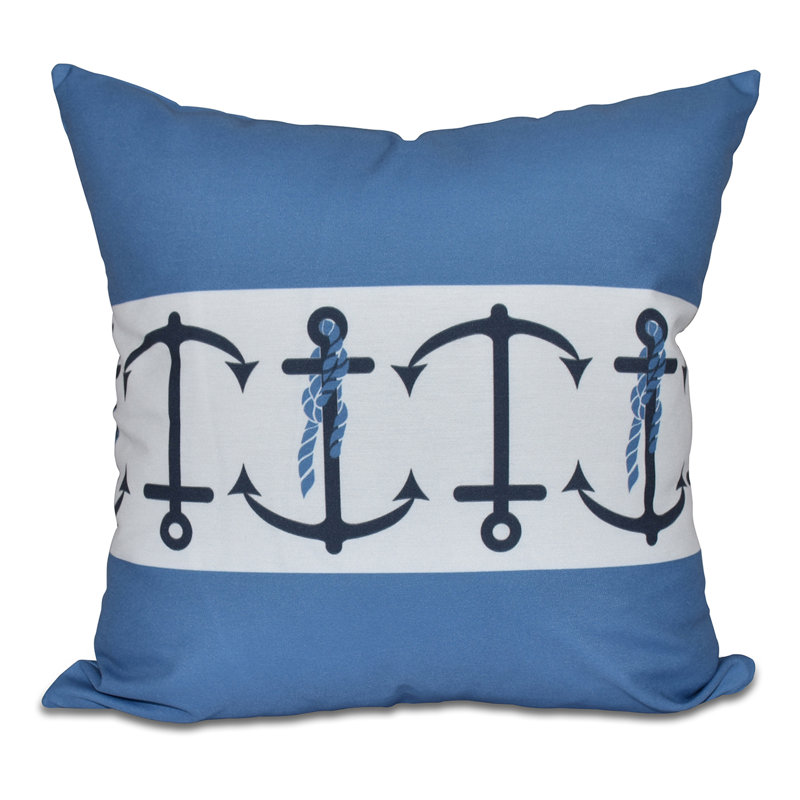 Nautical Nights Square Pillow Cover & Insert, Blue, 26" H x 26" W