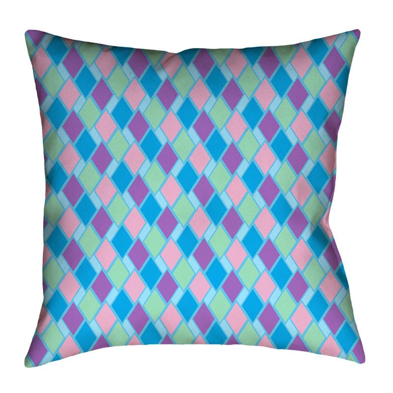 Coussin Katelyn Elizabeth, 20 po x 20 po, Bleu