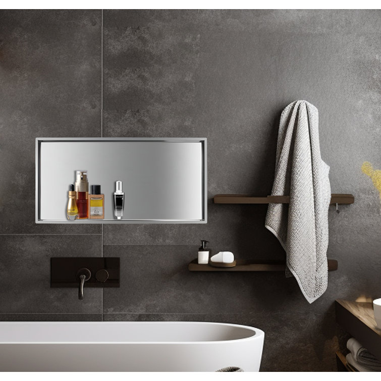 Stainless Steel Rectangular Recessed Shower Niche Inner Size Gauge 18