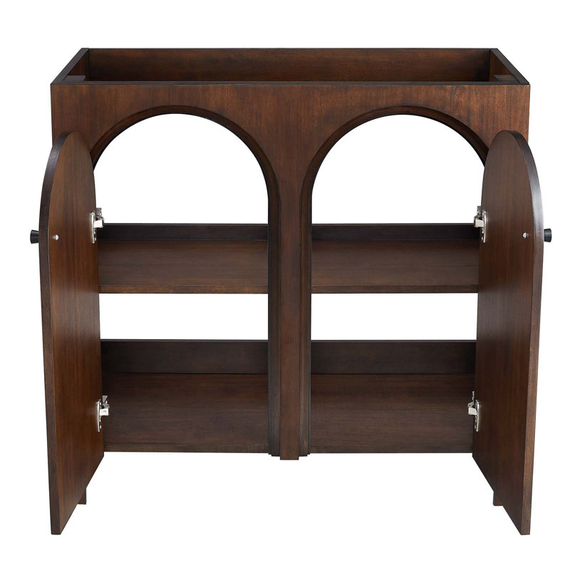 Modway Appia 35" Single Bathroom Vanity Base Only, Walnut