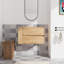 30" Wall Mount Bathroom Vanity, Soft Close Drawer, Imitative Oak Wholeness Vanity Mount, Ornament