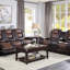 Causeuse inclinable moderne de luxe moderne avec console centrale et revêtement en similicuir de qualité supérieure pour un salon formel confortable
