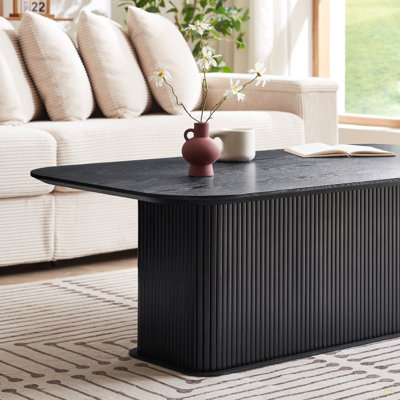 Table basse en bois avec pieds en métal