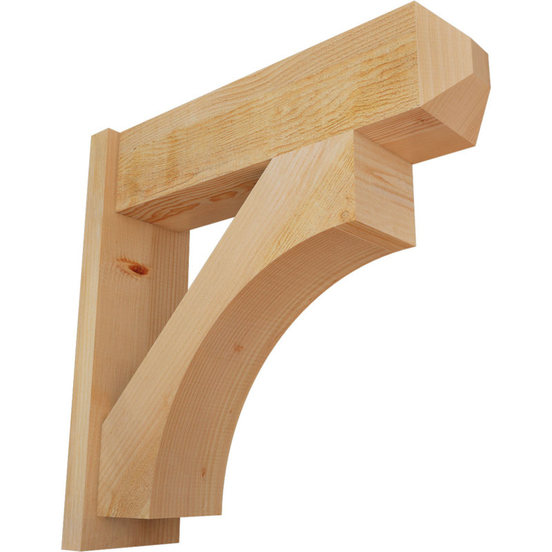 Persienne en bois rustique Westlake Craftsman, P 28 po x H 28 po, Sapin Douglas de 8 po (sciage brut)