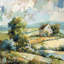 «On the plain» - Reproduction matte encadrée verte pour la décoration intérieure-2027293571