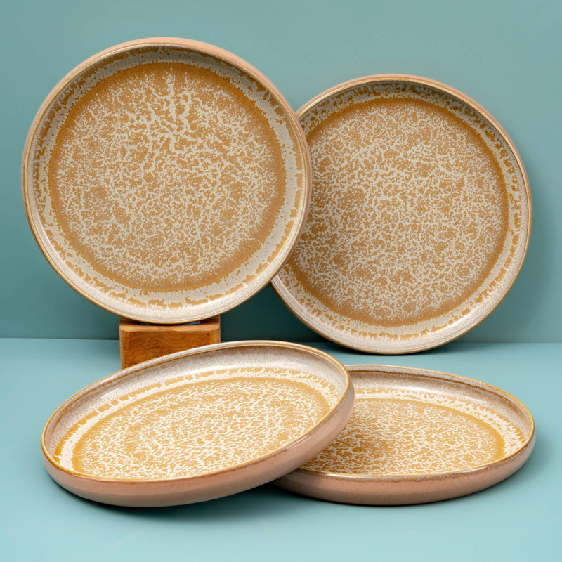 Assiette plate en porcelaine MOHENJODARO | Forme ronde, | Va au micro-ondes et au lave-vaisselle
