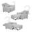 3-in-1 Convertible Accent Chair with Pillow, Adjustable Recline, Linen Fabric, Steel Frame-1568903378