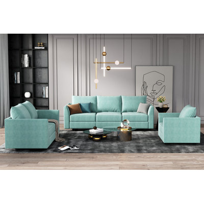 Nikitas 3-Piece Polyester Blend Sofa Set