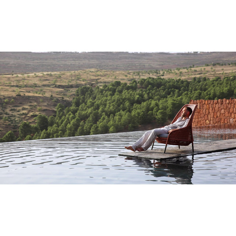 Ahnda Outdoor Lounge Chair, Natura Ash, Elemental