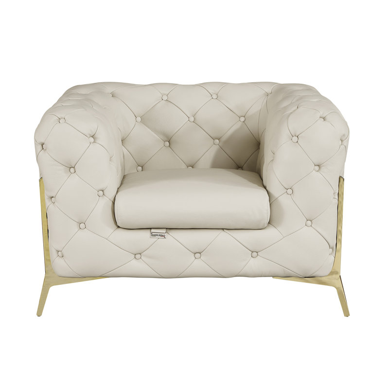 Fauteuil transitionnel 100% cuir italien, Beige