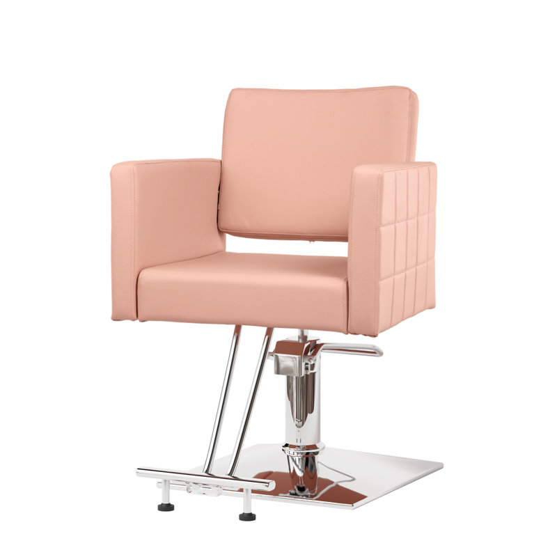 Fauteuil de salon pivotant en similicuir Kynslea, Rose