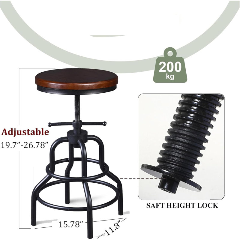 Retro Industrial Bar Stool