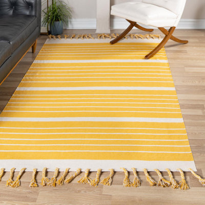 Abish Cotton Striped Indoor Rug