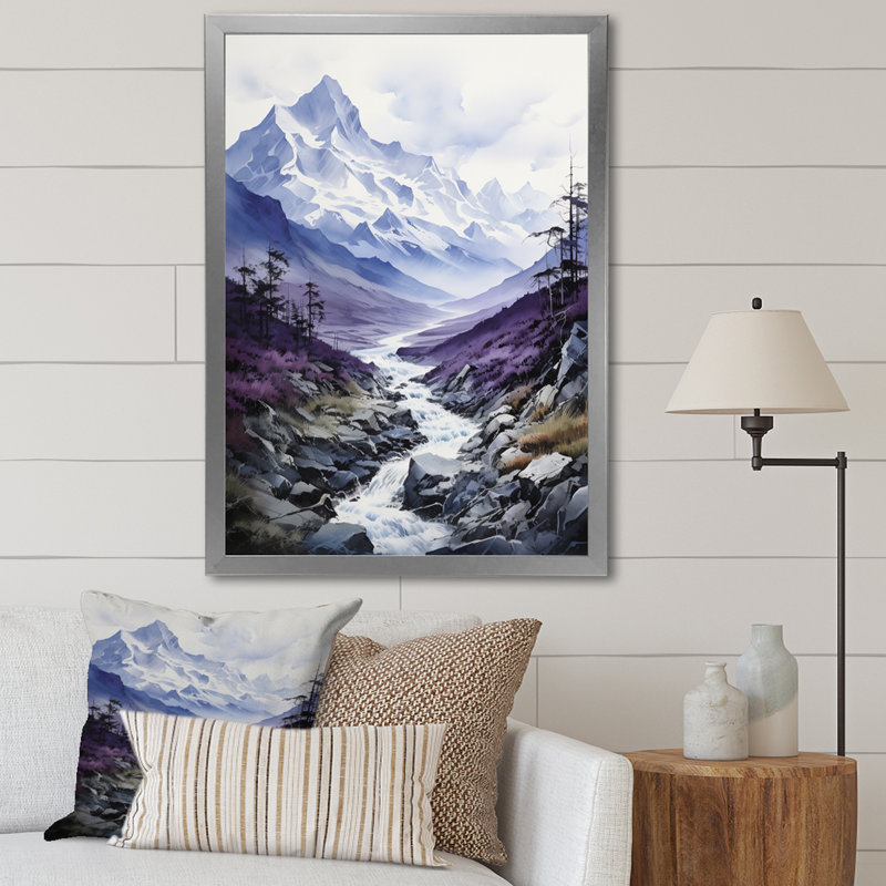 Bayden Alaska Mountain Majesty - impression, H 32 po x l 24 po x P 1 po, Cadre photo argenté