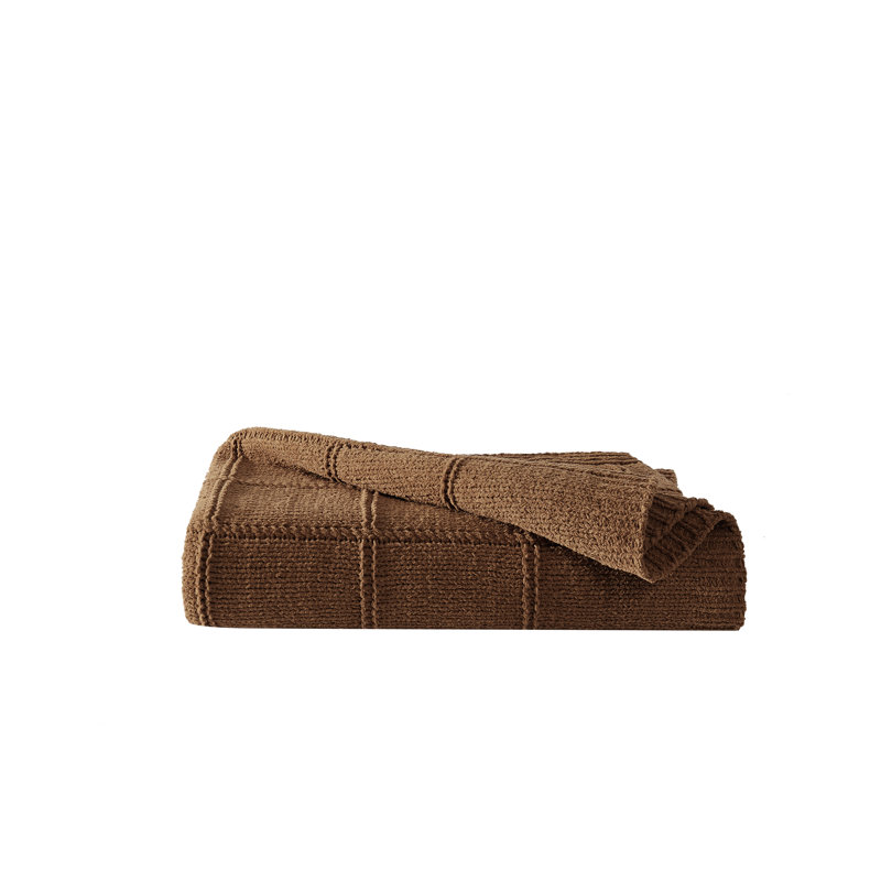 Jeté en tricot Brookille Brooklyn Loom, Brown