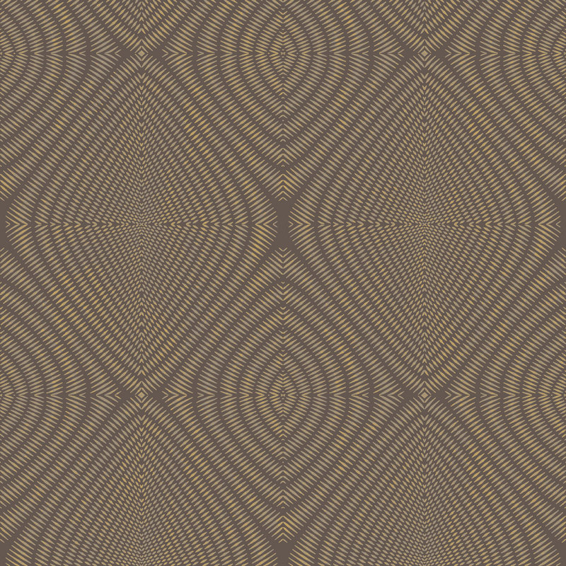 Izobel Geometric Rhombus Design 10.05m x 53cm Wallpaper Roll, Dark Brown
