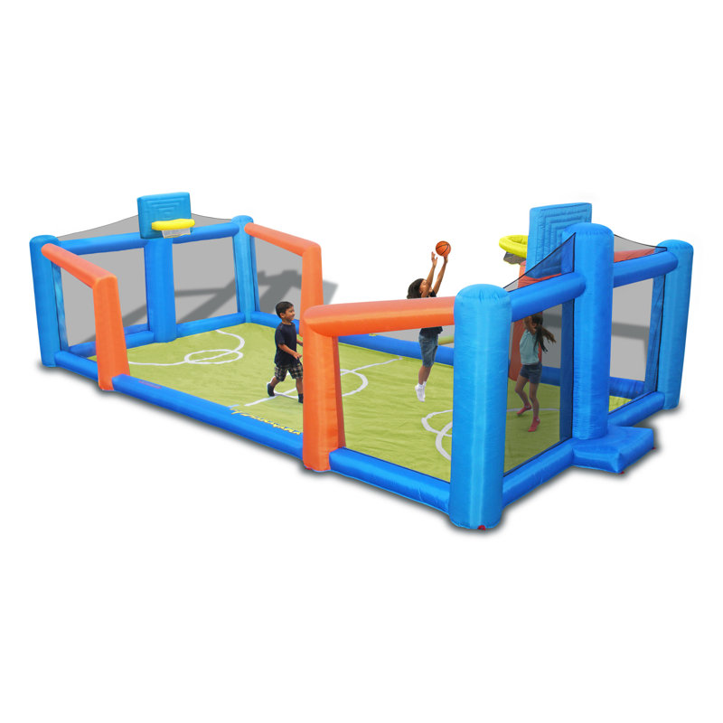 12' x 27.9' Inflatable Basketball Court with Balls with Air Blower