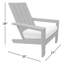 Rhys White Aluminum Adirondack with Sunbrella Cushion-2133603079