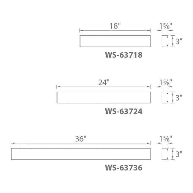 Strip 1 - Light LED Bath Bar, 2700K
