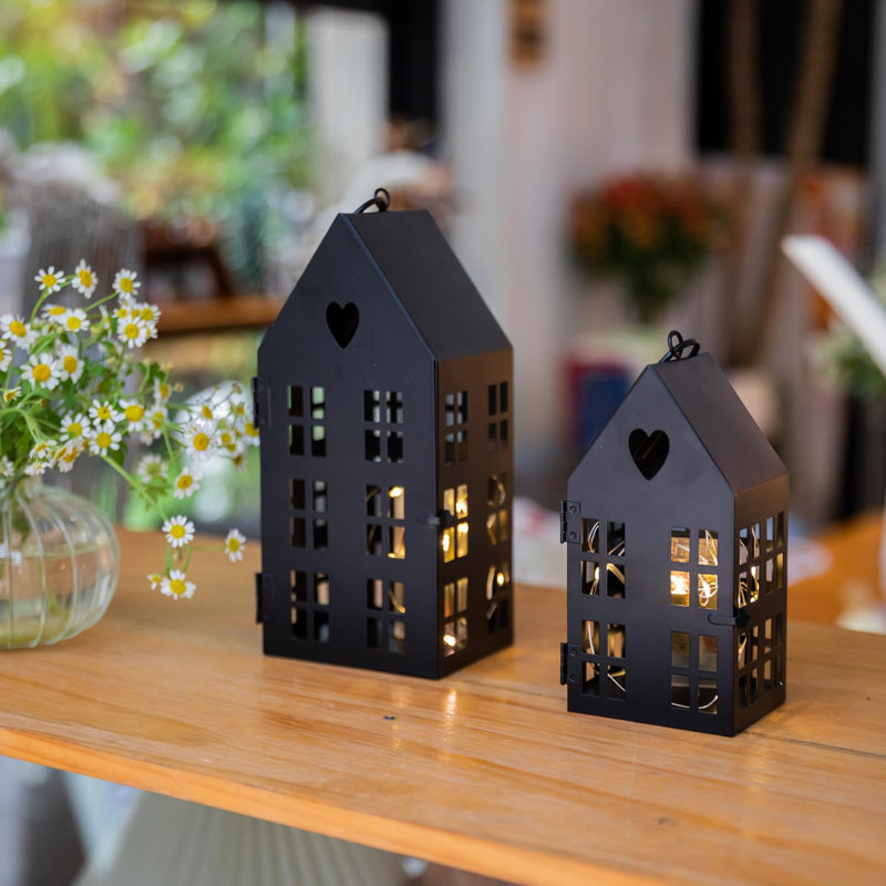 Lanternes de bougie en métal Modern Farmhouse