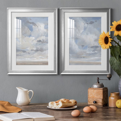 " Sky Blue I " 2 - Pieces Painting Print