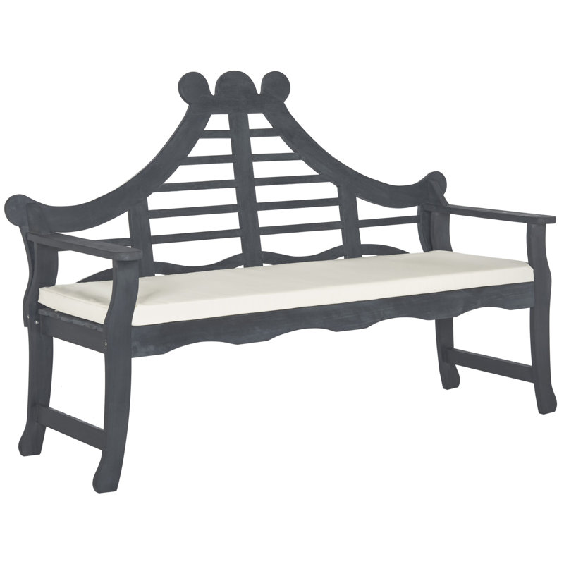 Banc de jardin en bois Cullins, Gris cendré