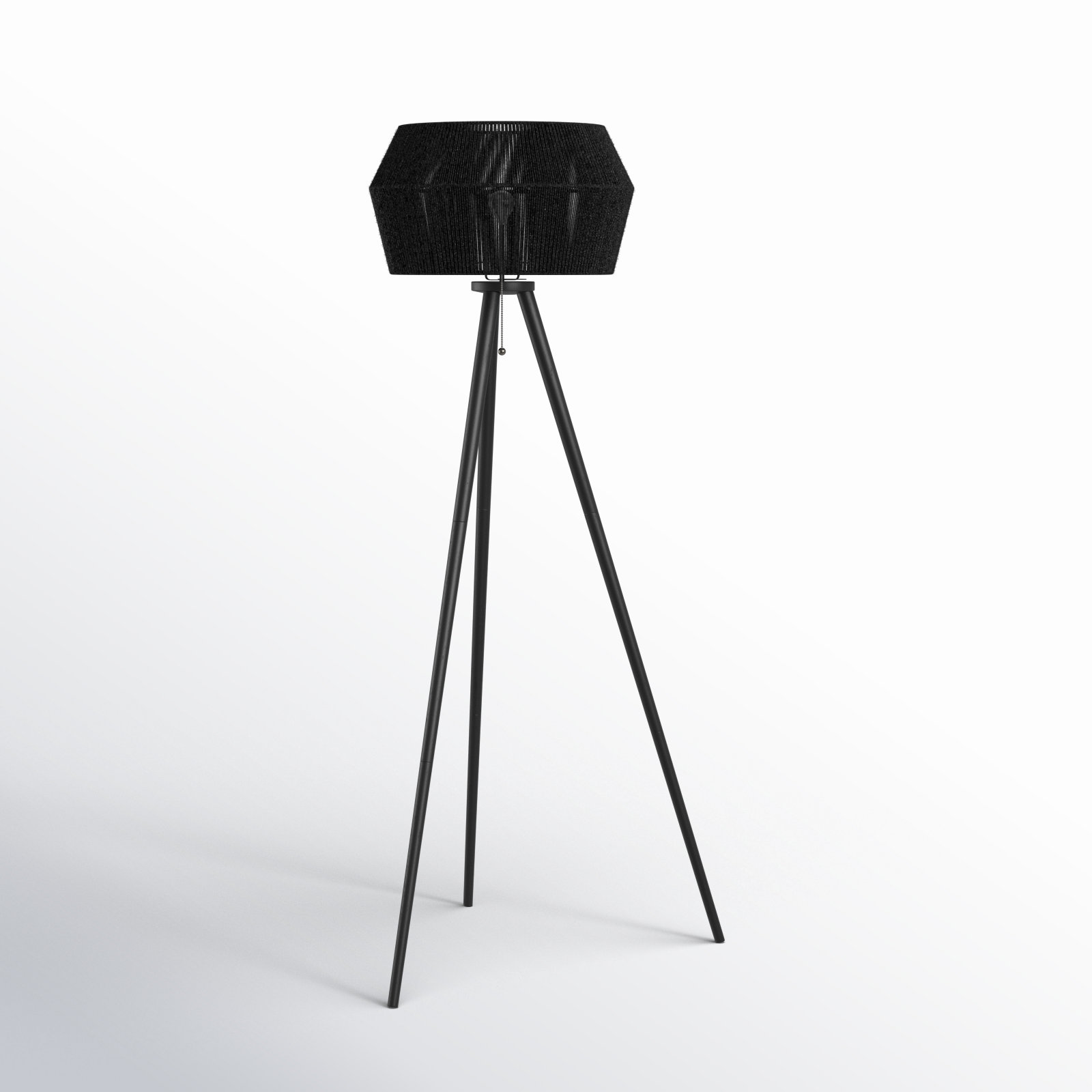 Isona 61'' Steel Floor Lamp, Black