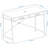 Caffoz 48" Computer Desk - Home Office Workstation with Storage Shelf, Modern Style