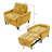 32.28" Chenille Single Sofa Bed / Pull-Out Sleeper Chair / Armchair-387183694