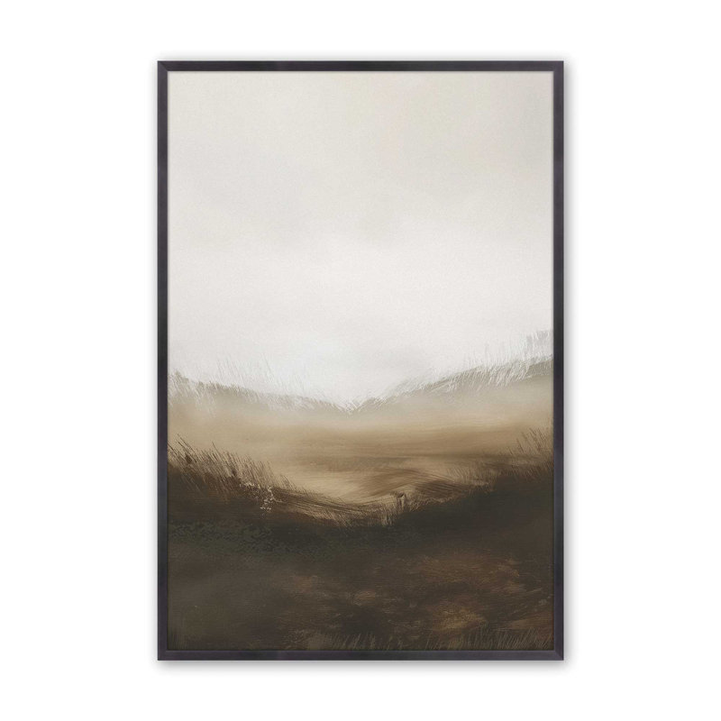 Fogbound Meadows II, 25.25" H x 19.25" W, Weathered Zinc Single Picture Framed