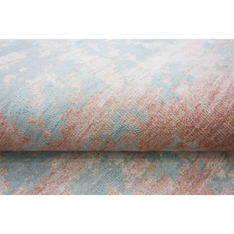 Abstract Area Rug in Silver, Rectangle 9' x 12'