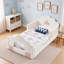 Full Size Daybed with Storage Drawers Upholstered Corner Bed with L Shaped Headboard Velvet Daybed Frame for Living Room Guest Room - Beige