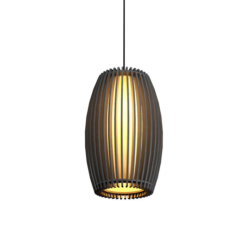 Stecche Di Legno 1 - Light Pendant, 11.81" H x 7.87" W x 7.87" D, Organic Gray