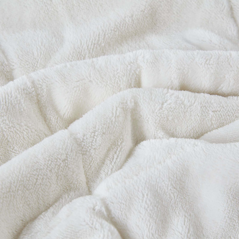 Couverture réversible en duvet HeiQ Smart, Ivoire ivoire, L 66 po x l 90 po
