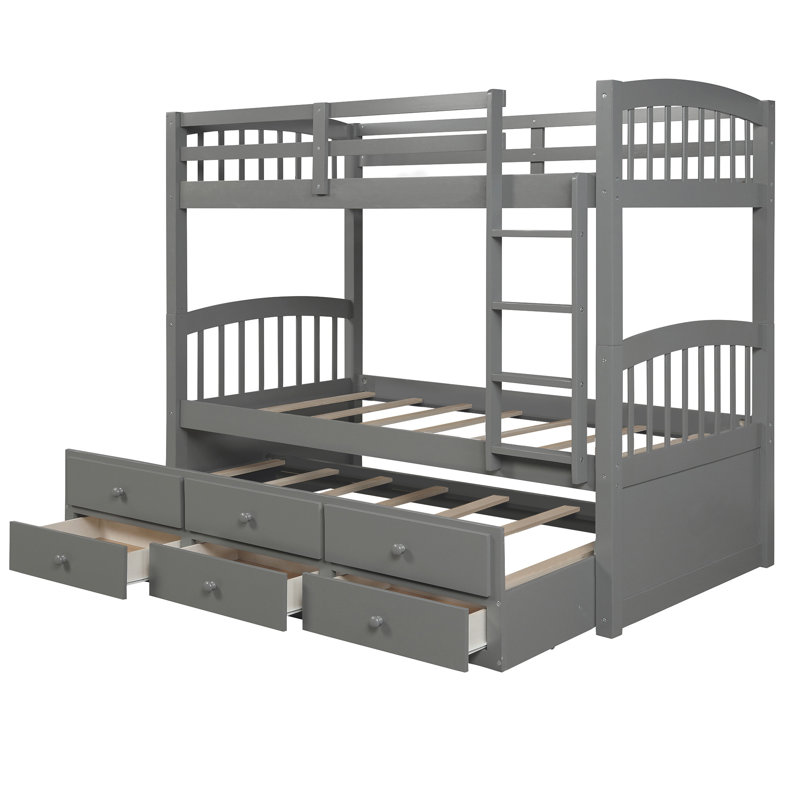 Bunk Bed With Ladder, Grey