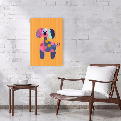 Colorful Abstract Dog Abstract Colorful Modern Dog Wall Art Print